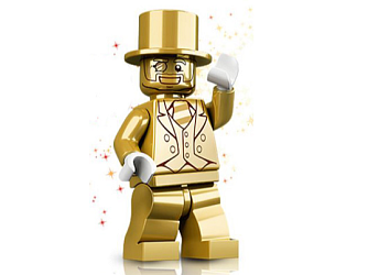 Mr. Gold z 10. série - Raritní LEGO Minifigurka (col161)