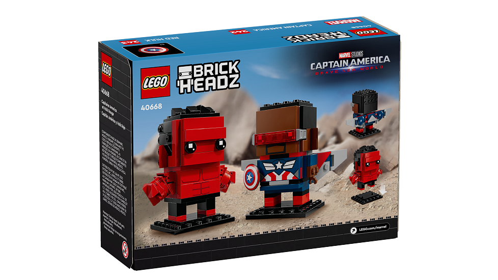 LEGO 40668 Figurky Kapitána Ameriky a Červeného Hulka